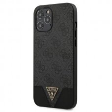 Originalus Guess Dėklas Guhcp12Lpu4Ghbk Iphone 12 Pro Max Pilkas 4G Triangle Kolekcija