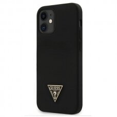 Originalus Guess Dėklas Guhcp12Slstmbk Iphone 12 Mini Juodas Silicone Triangle Logo