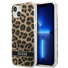 Dėklas Guess GUHCP13SHSLEOW iPhone 13 mini Leopard Rudas