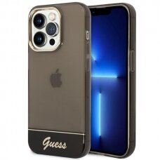 Dėklas Guess Translucent GUHCP14XHGCOK iPhone 14 Pro Max Juodas