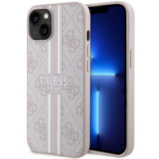 Dėklas Guess 4G Printed Stripes MagSafe GUHMP14MP4RPSP iPhone 14 Plus Rožinis