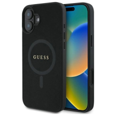 Dėklas Guess Saffiano Classic Logo MagSafe  iPhone 16 - Juodas