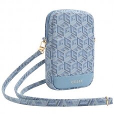 Guess Zip GCube Bottom Stripe phone Krepšys - blue