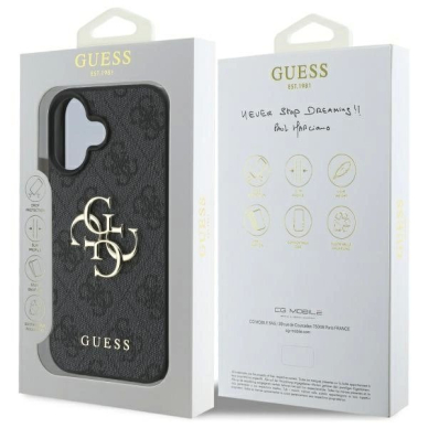 Dėklas Guess 4G Big Logo iPhone 16 Plus  - Juodas 7