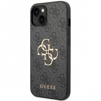 Dėklas Guess 4G Big Metal Logo   iPhone 15 - Pilkas 1