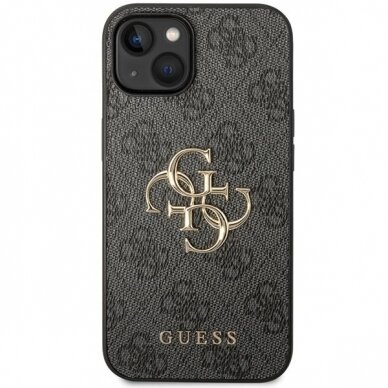 Dėklas Guess 4G Big Metal Logo   iPhone 15 - Pilkas 2