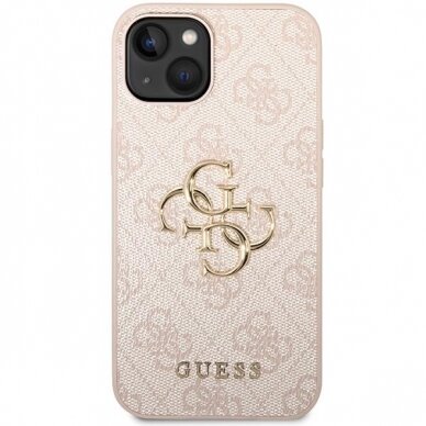 Dėklas Guess 4G Big Metal Logo   iPhone 15 - Rožinis 2