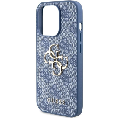 Originalus Guess dėklas 4G Big Metal LogoiPhone 15 Pro - Mėlynas 5