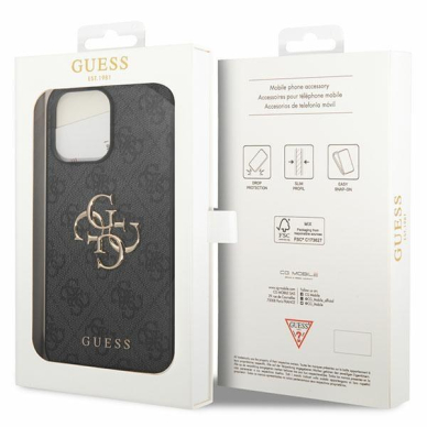 Dėklas Guess 4G Big Metal Logo   iPhone 15 Pro Max - Pilkas 7