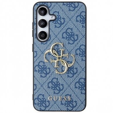 Originalus Guess dėklas 4G Big Metal LogoSamsung Galaxy S24+ - Mėlynas 2