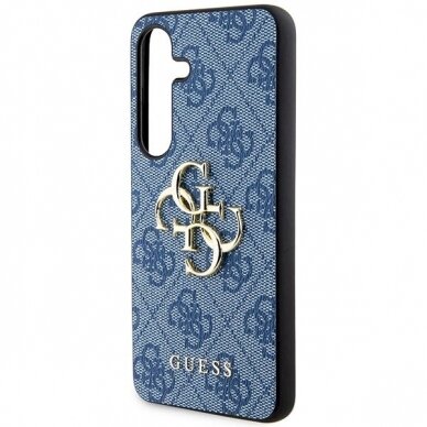 Originalus Guess dėklas 4G Big Metal LogoSamsung Galaxy S24+ - Mėlynas 5