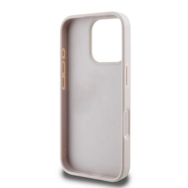 Guess 4G Bottom Stripe Dėklas iPhone 16 Pro Max - rožinis 6