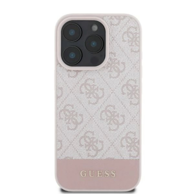 Guess 4G Bottom Stripe iPhone 16 Pro dėklas - rožinis 3