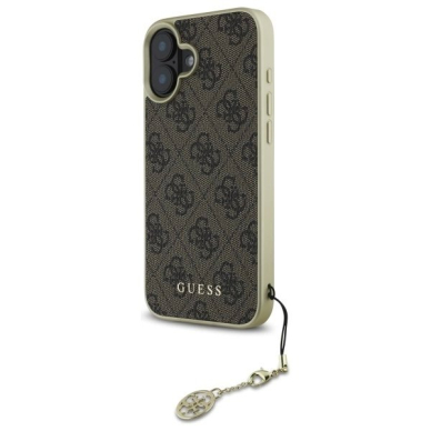 Dėklas Guess 4G Charms Collection  iPhone 16 - Rudas 1