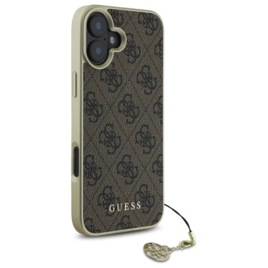 Dėklas Guess 4G Charms Collection  iPhone 16 - Rudas 3