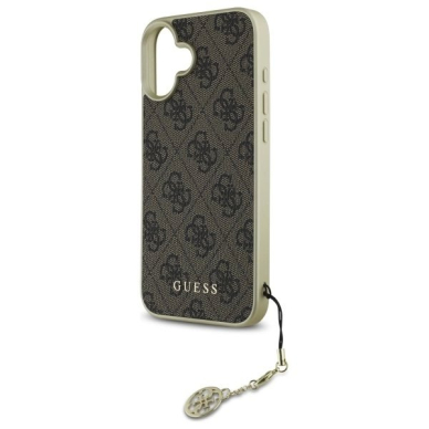 Dėklas Guess 4G Charms Collection  iPhone 16 - Rudas 5