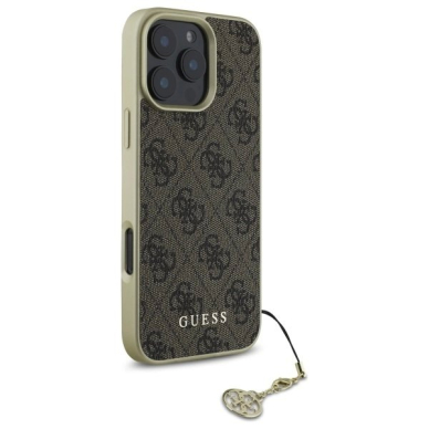 Dėklas Guess 4G Charms Collection  iPhone 16 Pro - Rudas 3