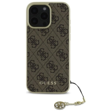 Dėklas Guess 4G Charms Collection iPhone 16 Pro Max  - Rudas 2