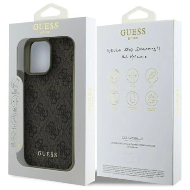 Dėklas Guess 4G Charms Collection iPhone 16 Pro Max  - Rudas 7