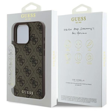 Dėklas Guess 4G Classic iPhone 16 Pro Max  - Rudas 7