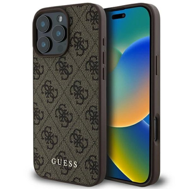 Dėklas Guess 4G Classic iPhone 16 Pro Max  - Rudas