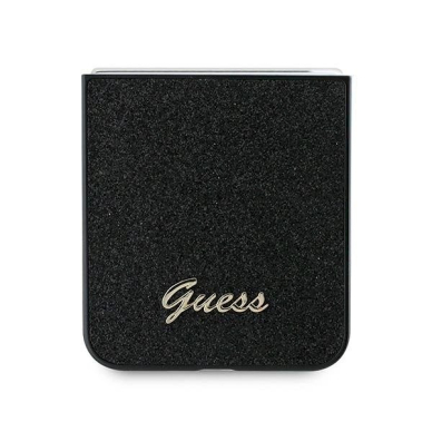 Guess 4G Glitter Script Dėklas Samsung Galaxy Z Flip 6 - juodas 4