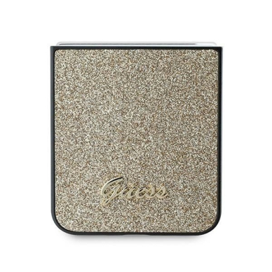 Guess 4G Glitter Script Dėklas Samsung Galaxy Z Flip 6 - auksinis 3