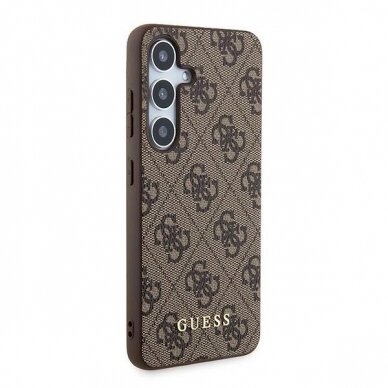 Guess 4G Metal Gold Logo Dėklas Samsung Galaxy S24 - Rudas 3