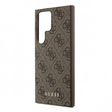 Guess 4G Metal Gold Logo Dėklas Samsung Galaxy S24 Ultra - Rudas 5