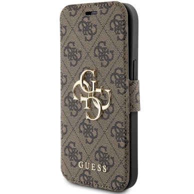 Originalus Guess dėklas 4G Metal LogoiPhone 15 / 14 / 13 - Rudas 1