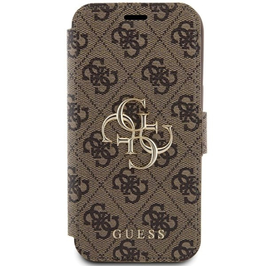 Originalus Guess dėklas 4G Metal LogoiPhone 15 / 14 / 13 - Rudas 2