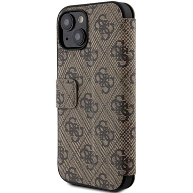 Originalus Guess dėklas 4G Metal LogoiPhone 15 / 14 / 13 - Rudas 5