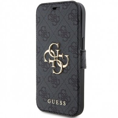 Originalus Guess dėklas 4G Metal LogoiPhone 15 / 14 / 13 - Pilkas 1