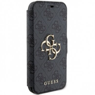 Originalus Guess dėklas 4G Metal LogoiPhone 15 / 14 / 13 - Pilkas 3