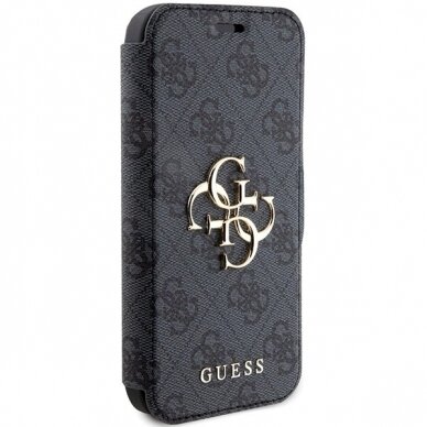 Originalus Guess dėklas 4G Metal LogoiPhone 15 Pro - Pilkas 3