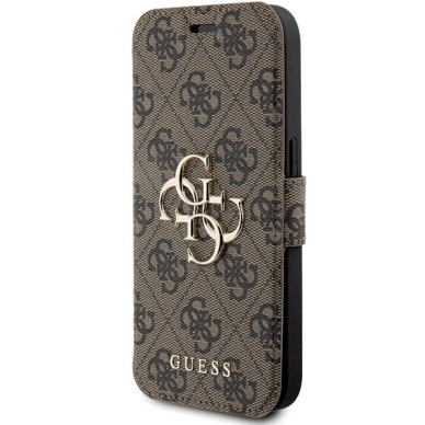 Guess 4G Metal Logo Dėklas iPhone 15 Pro Max - rudas 1