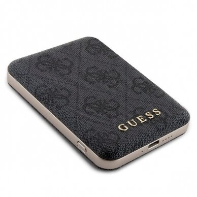 Guess 4G Metal Logo Dėklas set iPhone 13 Pro + 5000mAh MagSafe power bank - Juodas 9