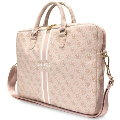 Guess 4G Printed Stripes bag for a 16&quot; laptop - pink 1