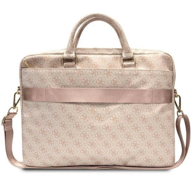 Guess 4G Printed Stripes bag for a 16&quot; laptop - pink 2