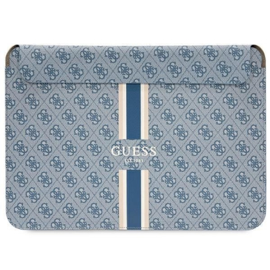 Originalus Guess dėklas 4G Printed Stripes cover for a 16 laptop - Mėlynas