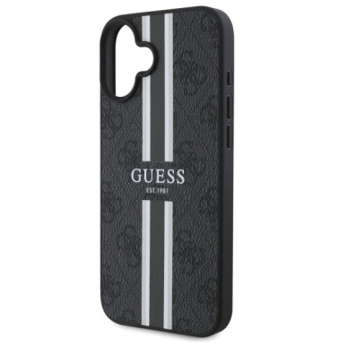 Dėklas Guess 4G Printed Stripes MagSafe  iPhone 16 - Juodas 5