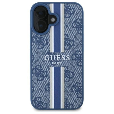 Dėklas Guess 4G Printed Stripes MagSafe  iPhone 16 - Mėlynas 2