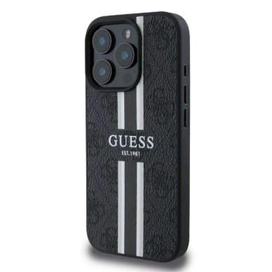 Guess 4G Printed Stripes MagSafe Dėklas iPhone 16 Pro Max - juodas 2