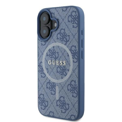 Dėklas Guess 4G Ring Classic Logo MagSafe  iPhone 16 Plus - Mėlynas 1