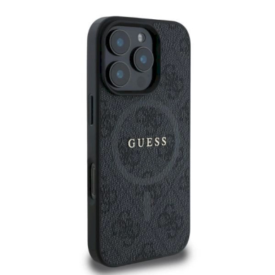 Guess 4G Ring Classic Logo MagSafe Dėklas iPhone 16 Pro Max - Juodas 1