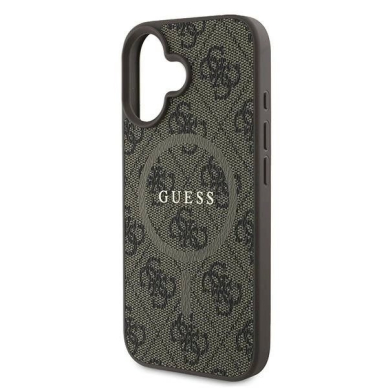 Guess 4G Ring Classic Logo MagSafe iPhone 16 Plus Dėklas - rudas 5