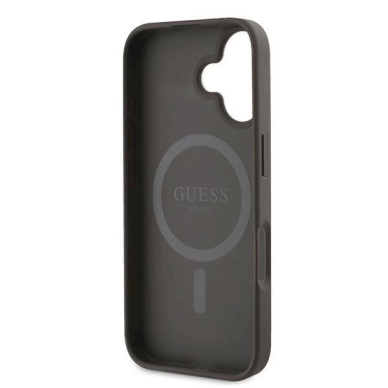 Guess 4G Ring Classic Logo MagSafe iPhone 16 Plus Dėklas - rudas 6