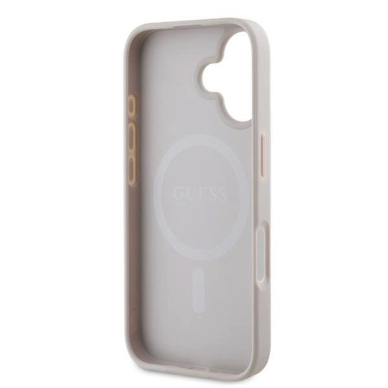 Guess 4G Ring Classic Logo MagSafe iPhone 16 Plus Dėklas - rožinis 6