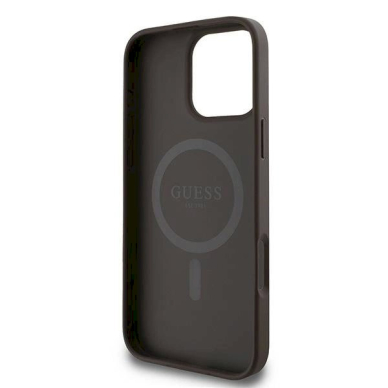 Guess 4G Ring Classic Logo MagSafe iPhone 16 Pro Dėklas - rudas 6