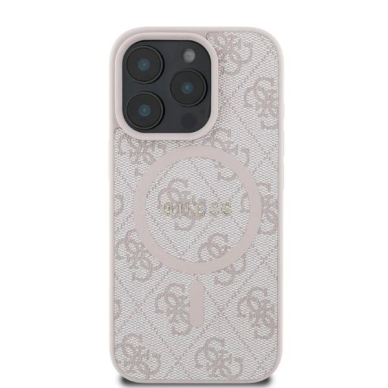 Guess 4G Ring Classic Logo MagSafe iPhone 16 Pro Case - Rožinis 2